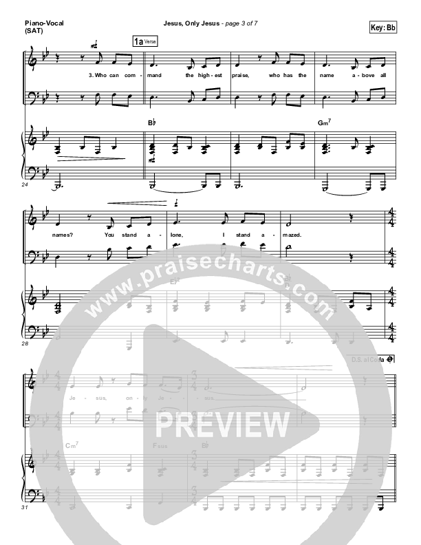 Jesus Only Jesus (Choral Anthem SATB) Piano/Vocal (Matt Redman / NextGen Worship / Arr. Richard Kingsmore)