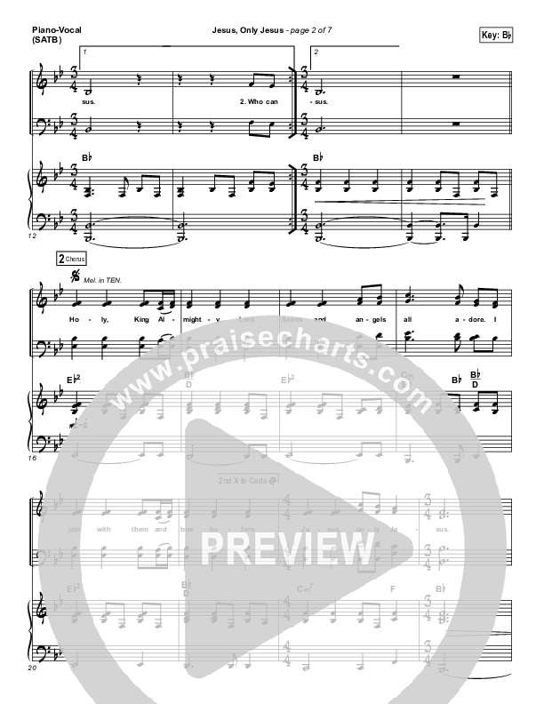 Jesus Only Jesus (Choral Anthem SATB) Piano/Vocal (SATB) (Matt Redman / NextGen Worship / Arr. Richard Kingsmore)