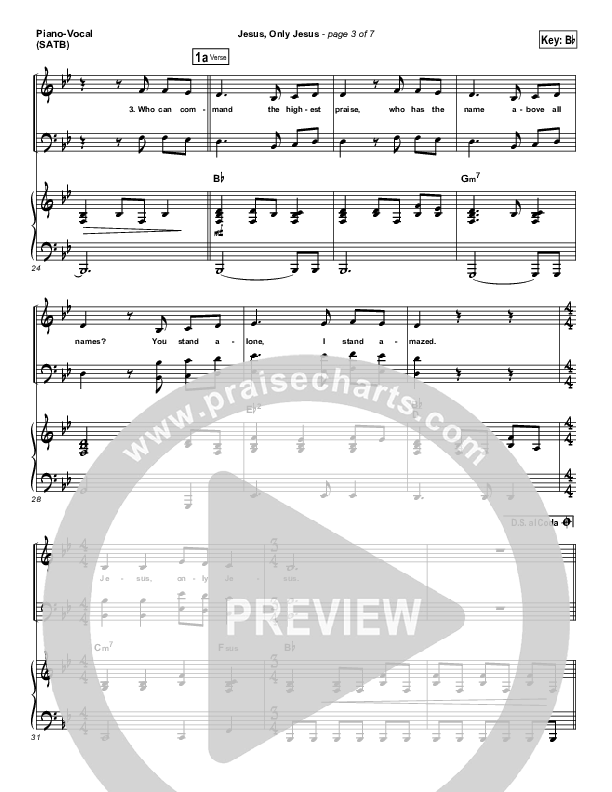 Jesus Only Jesus (Choral Anthem SATB) Piano/Vocal (SATB) (Matt Redman / NextGen Worship / Arr. Richard Kingsmore)