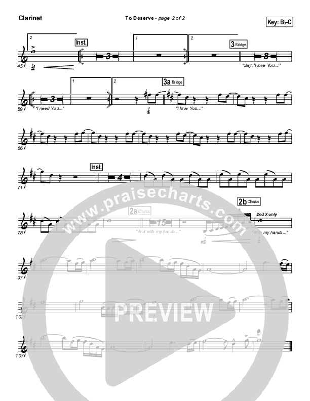 To Deserve Clarinet (Bethany Music / Jonathan Stockstill)