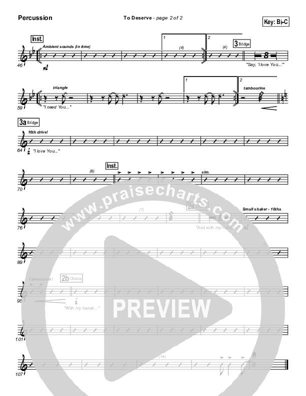 To Deserve Percussion (Bethany Music / Jonathan Stockstill)