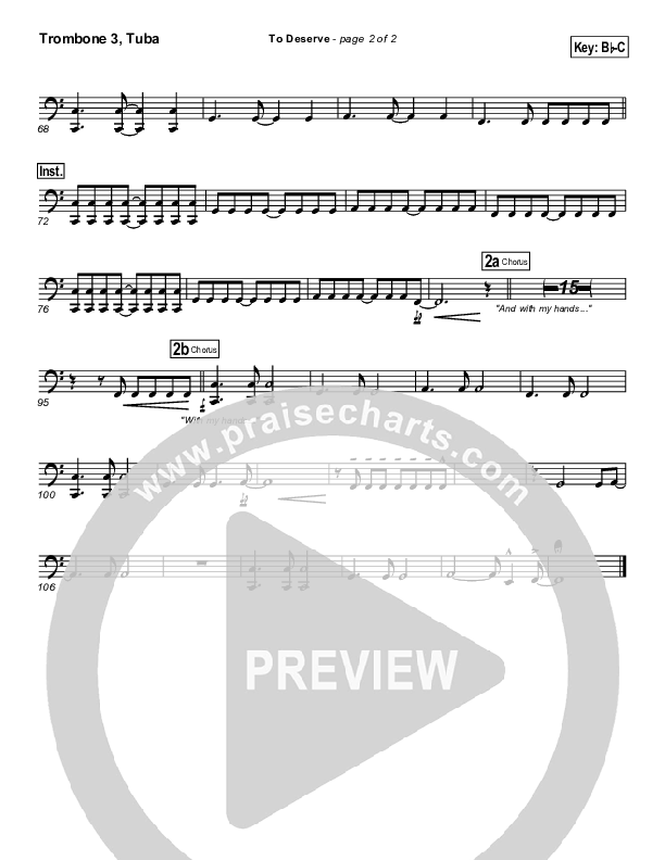 To Deserve Trombone 3/Tuba (Bethany Music / Jonathan Stockstill)