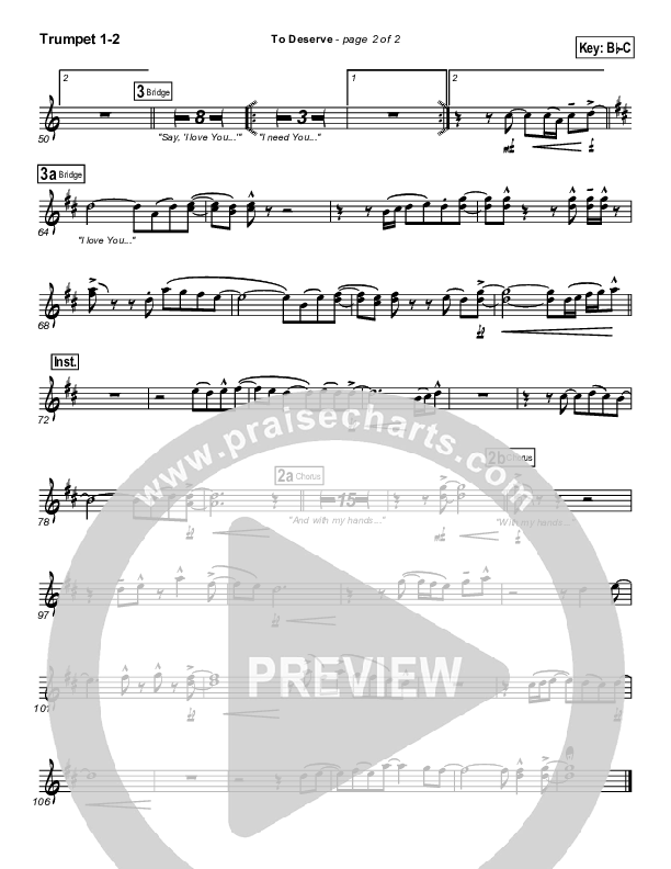To Deserve Trumpet 1,2 (Bethany Music / Jonathan Stockstill)