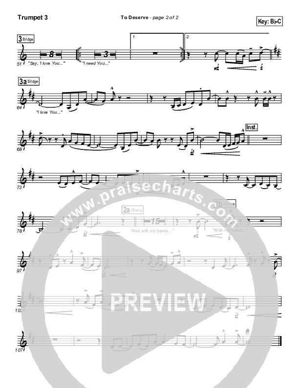 To Deserve Trumpet 3 (Bethany Music / Jonathan Stockstill)