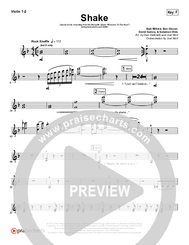 Shake Violin 1/2 (MercyMe)