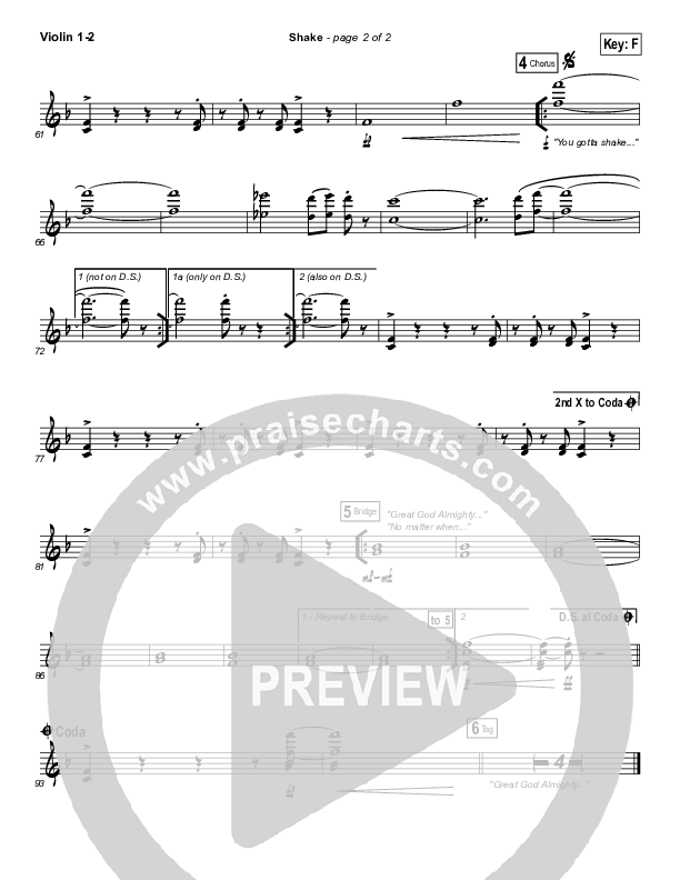 Shake Violin 1/2 (MercyMe)