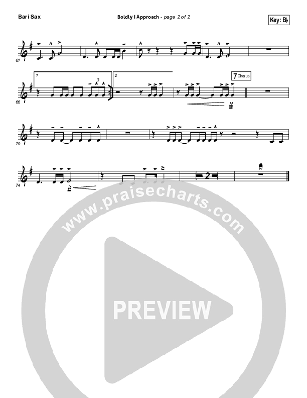 Boldly I Approach (The Art Of Celebration) Bari Sax (Rend Collective)