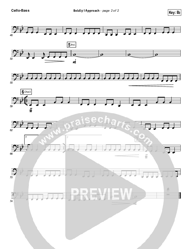 Boldly I Approach (The Art Of Celebration) Cello/Bass (Rend Collective)