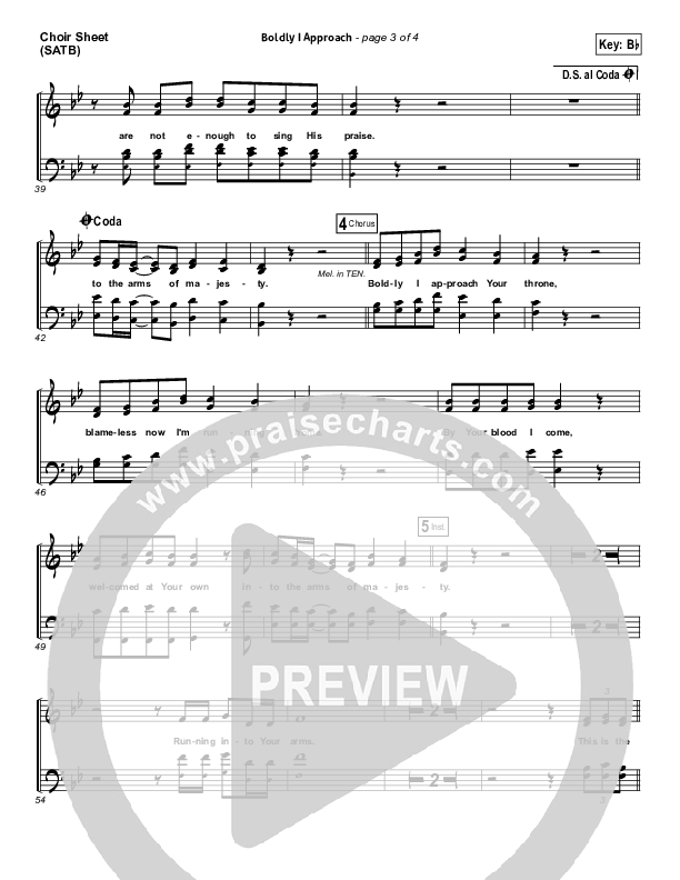 Boldly I Approach (The Art Of Celebration) Choir Sheet (SATB) (Rend Collective)
