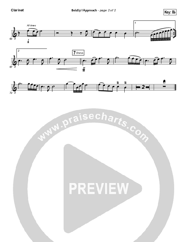 Boldly I Approach (The Art Of Celebration) Clarinet (Rend Collective)