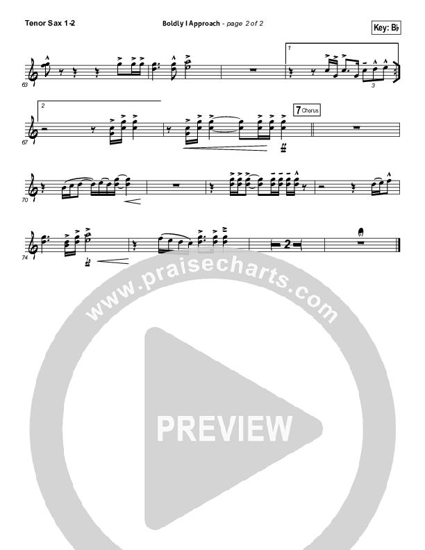 Boldly I Approach (The Art Of Celebration) Tenor Sax 1/2 (Rend Collective)