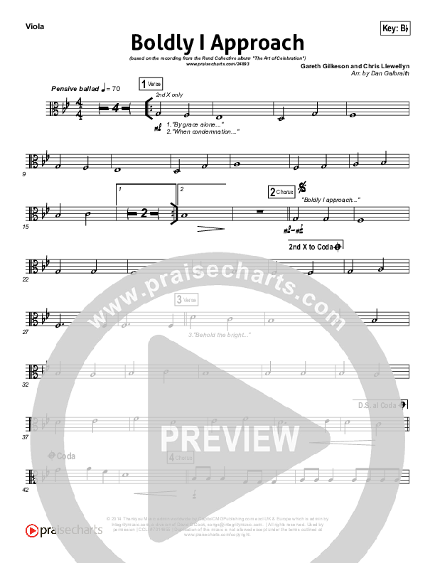 Boldly I Approach (The Art Of Celebration) Viola (Rend Collective)