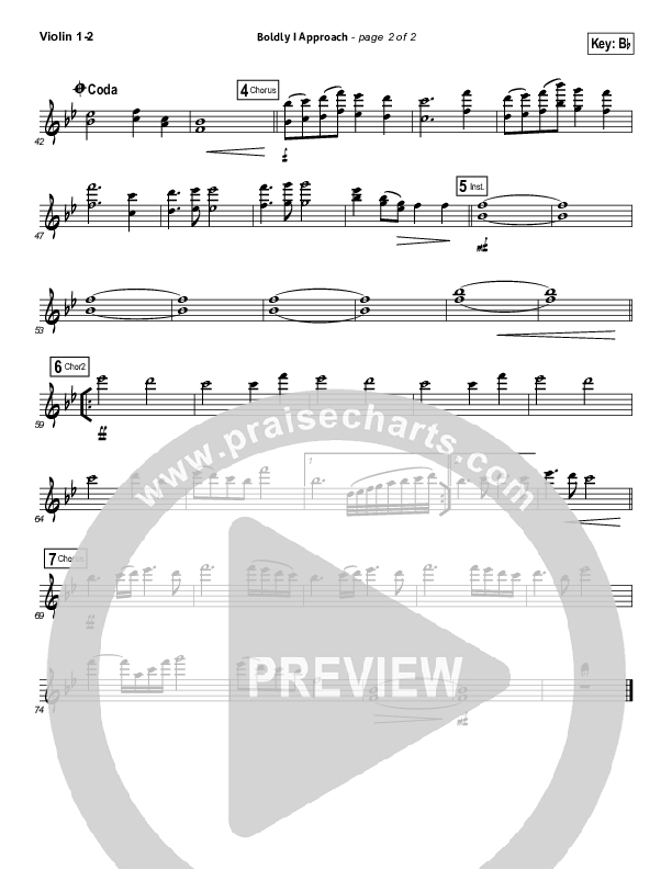 Boldly I Approach (The Art Of Celebration) Violin 1/2 (Rend Collective)