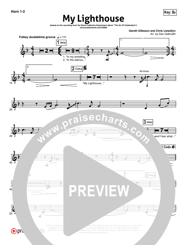 My Lighthouse Sheet Music PDF (Rend Collective) - PraiseCharts