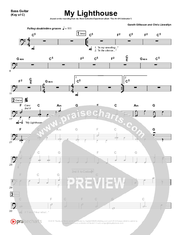 My Lighthouse Bass Guitar (Rend Collective)