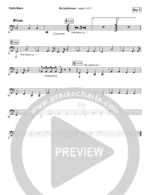 My Lighthouse Cello/Bass (Rend Collective)