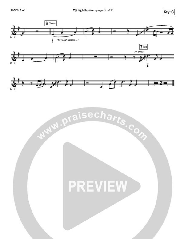 My Lighthouse French Horn 1/2 (Rend Collective)