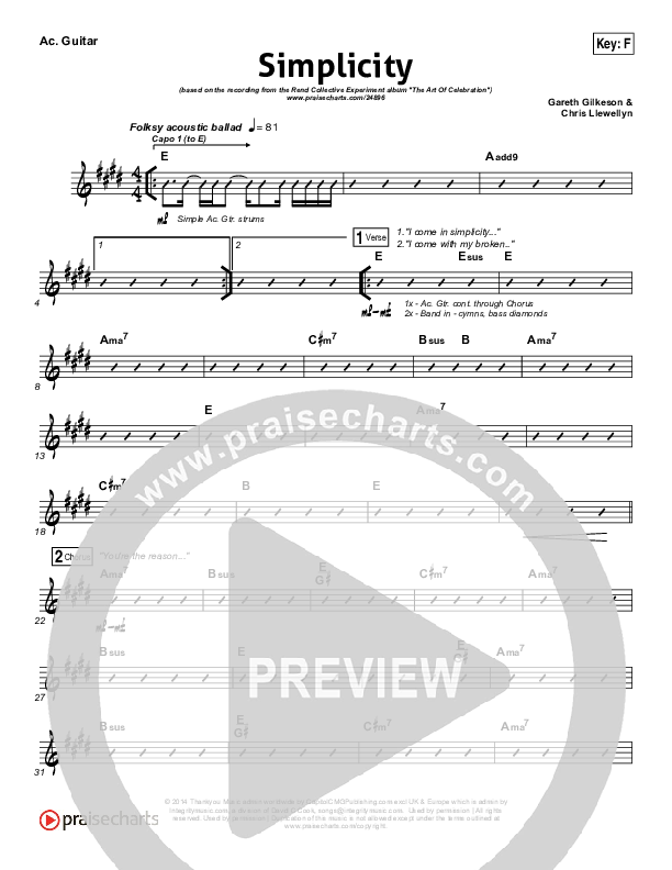 Simplicity Acoustic Guitar (Rend Collective)