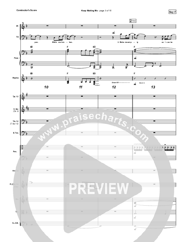 Keep Making Me Conductor's Score (Sidewalk Prophets)