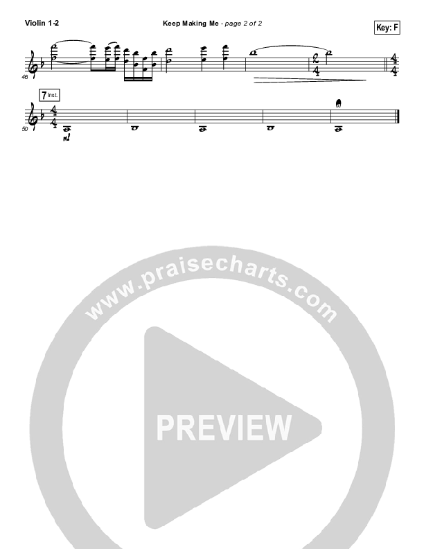 Keep Making Me Violin 1/2 (Sidewalk Prophets)