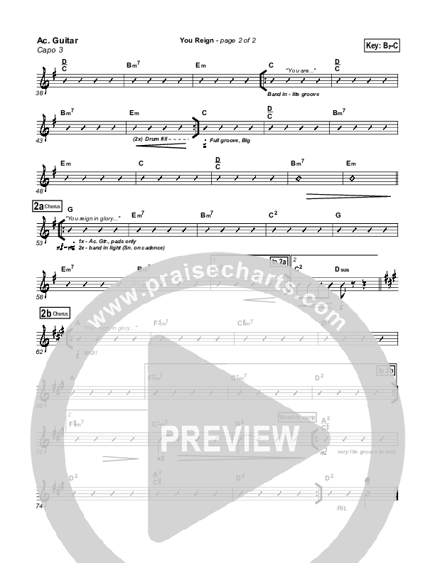 You Reign Acoustic Guitar (Bethany Music / Jonathan Stockstill)