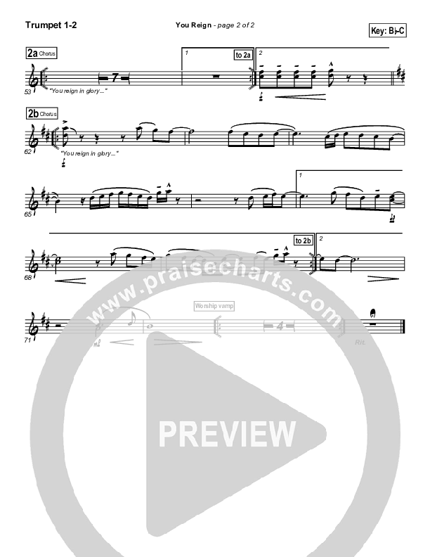 You Reign Trumpet 1,2 (Bethany Music / Jonathan Stockstill)