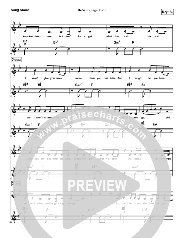 He Said Lead (SAT) (Group 1 Crew / Chris August)