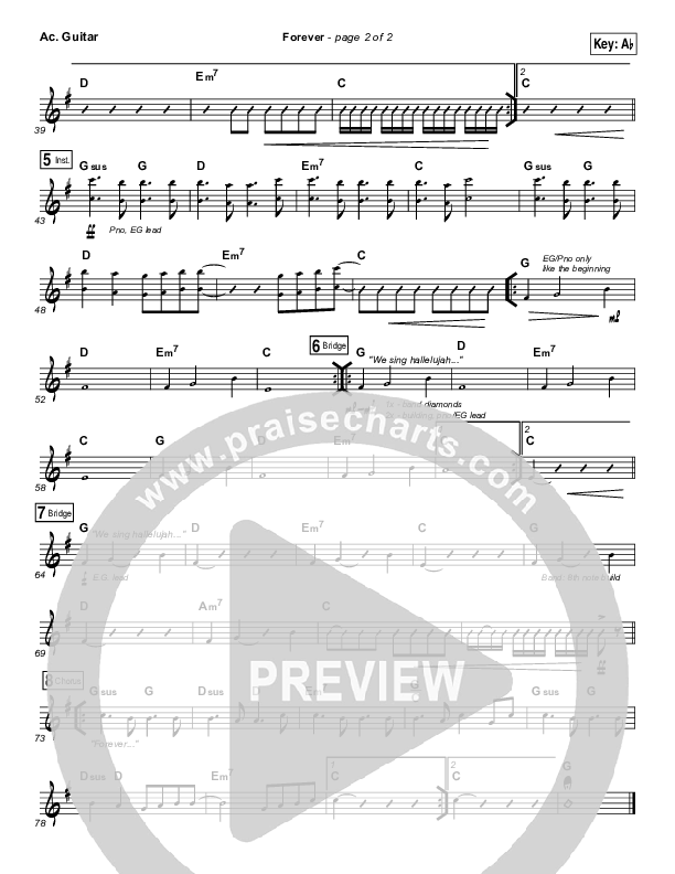 Forever (Live) Acoustic Guitar (Kari Jobe)