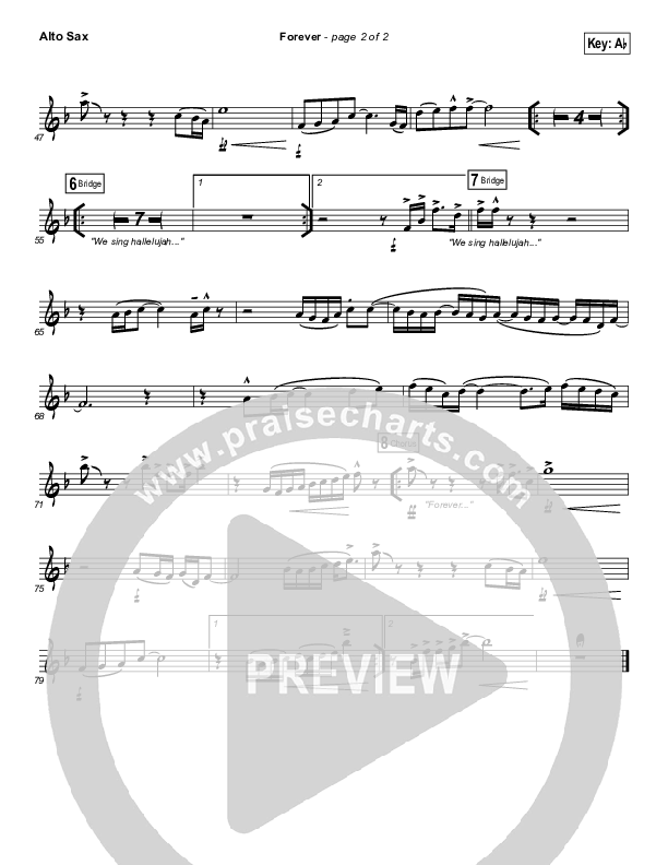 Forever (Live) Alto Sax (Kari Jobe)