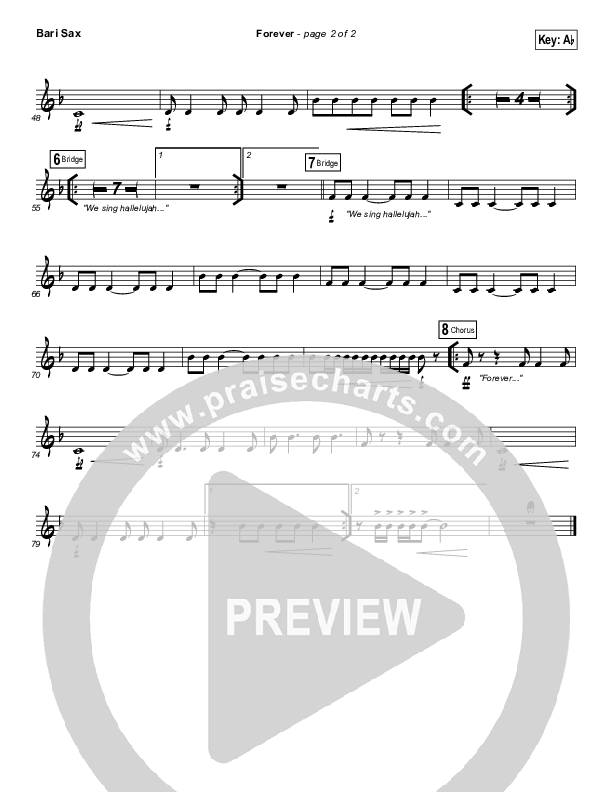 Forever (Live) Bari Sax (Kari Jobe)