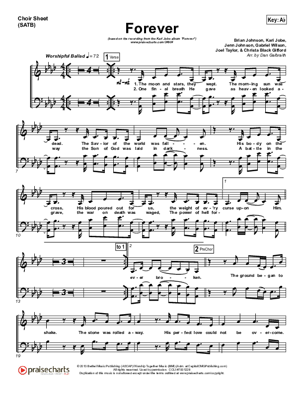 Forever (Live) Choir Vocals (SATB) (Kari Jobe)