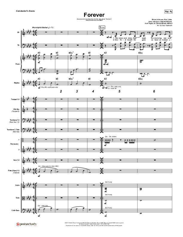 Forever (Live) Conductor's Score (Kari Jobe)