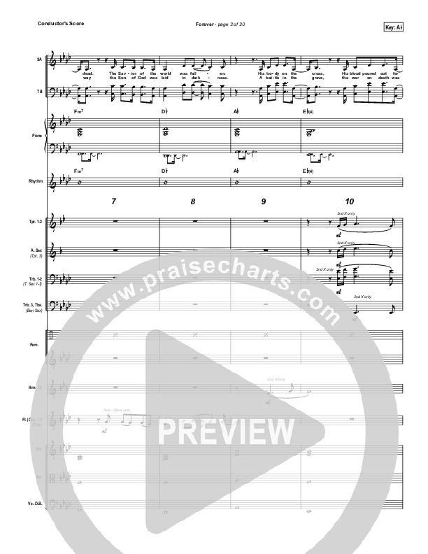 Forever (Live) Conductor's Score (Kari Jobe)
