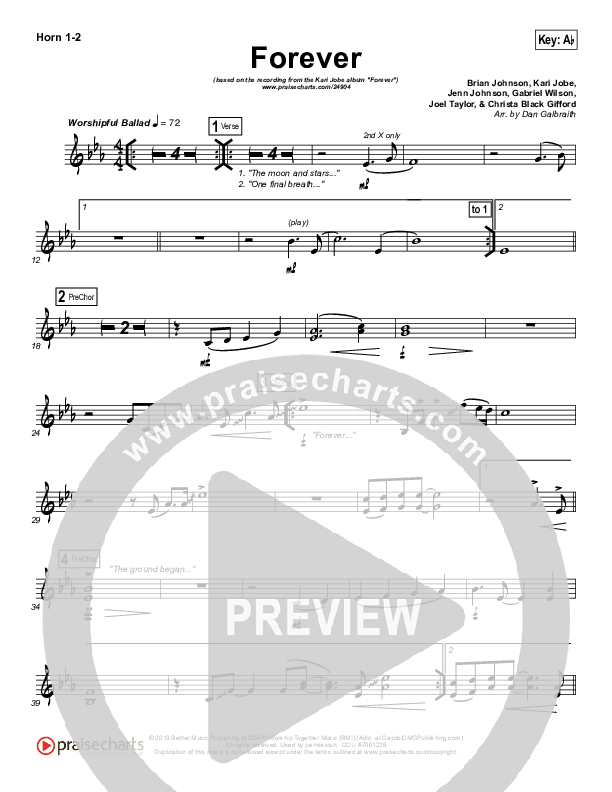 Forever (Live) Brass Pack (Kari Jobe)