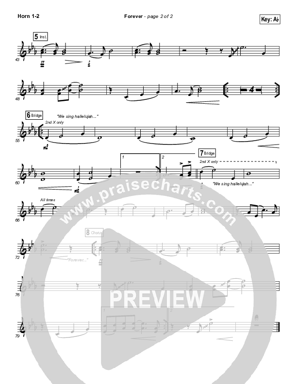 Forever (Live) Brass Pack (Kari Jobe)