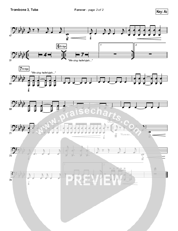 Forever (Live) Trombone 3/Tuba (Kari Jobe)