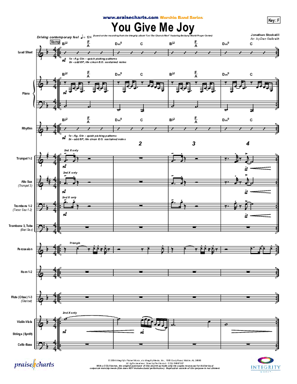 You Give Me Joy Conductor's Score (Bethany Music / Jonathan Stockstill)