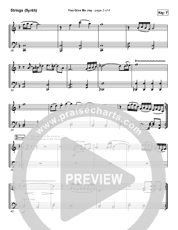 You Give Me Joy Synth Strings (Bethany Music / Jonathan Stockstill)