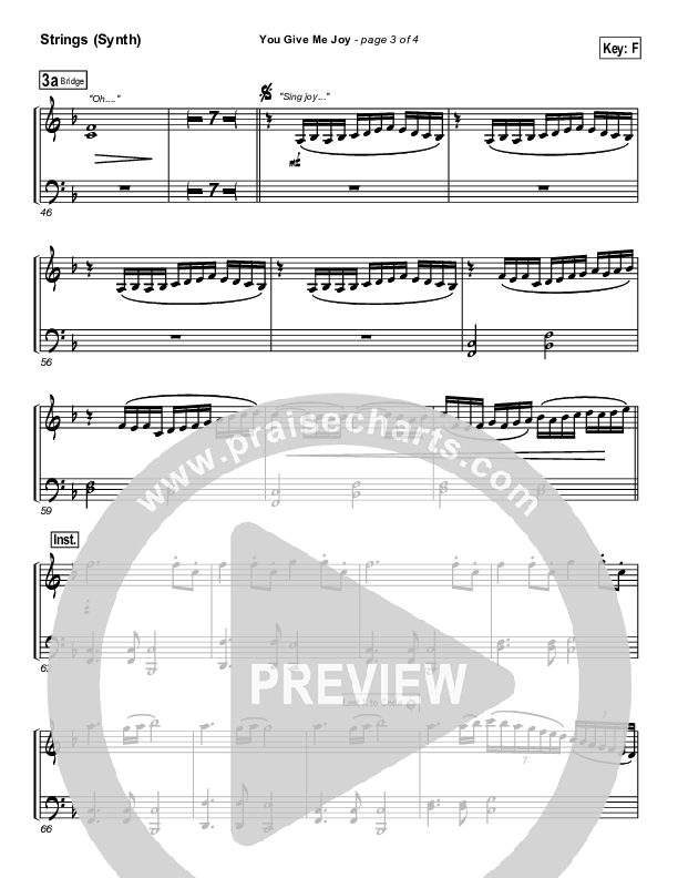 You Give Me Joy Synth Strings (Bethany Music / Jonathan Stockstill)