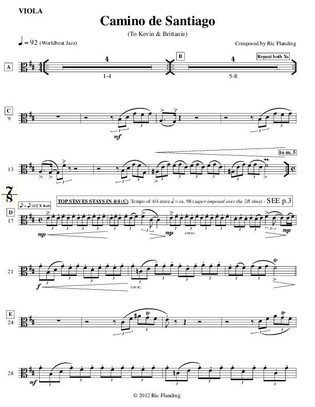 Camino de Santiago (Instrumental) Viola (Ric Flauding)