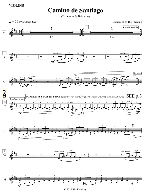 Camino de Santiago (Instrumental) Violins (Ric Flauding)