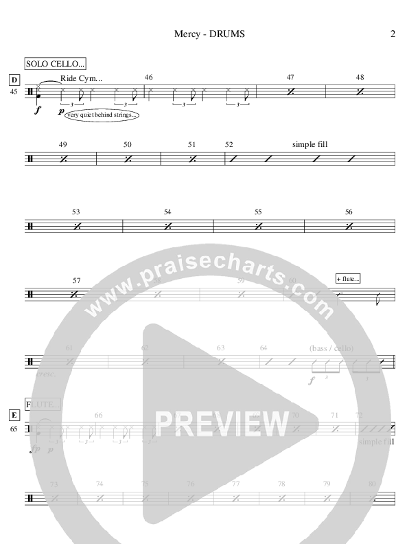 Mercy (Memories Of Mom) (Instrumental) Drum Set (Ric Flauding)