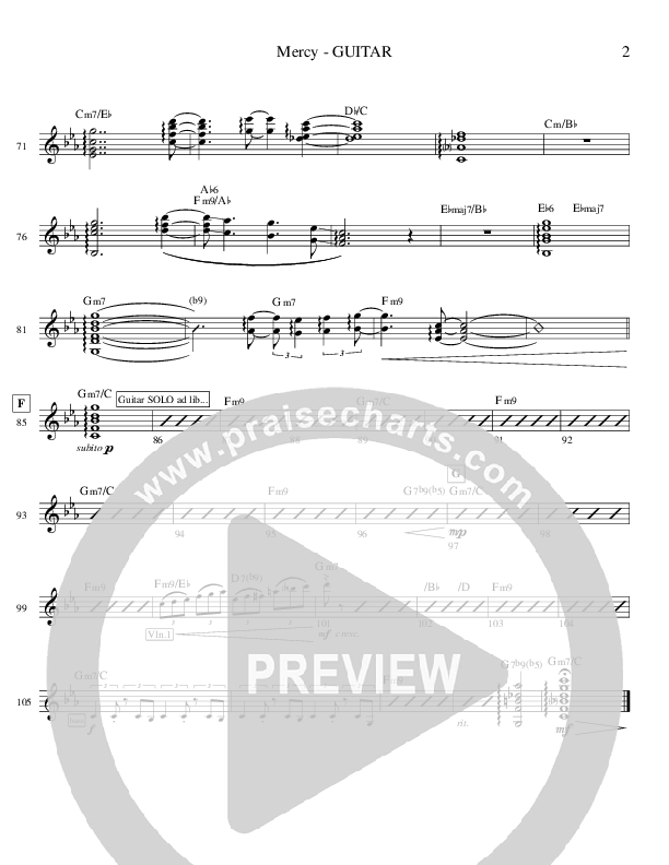 Mercy (Memories Of Mom) (Instrumental) Guitar (Ric Flauding)