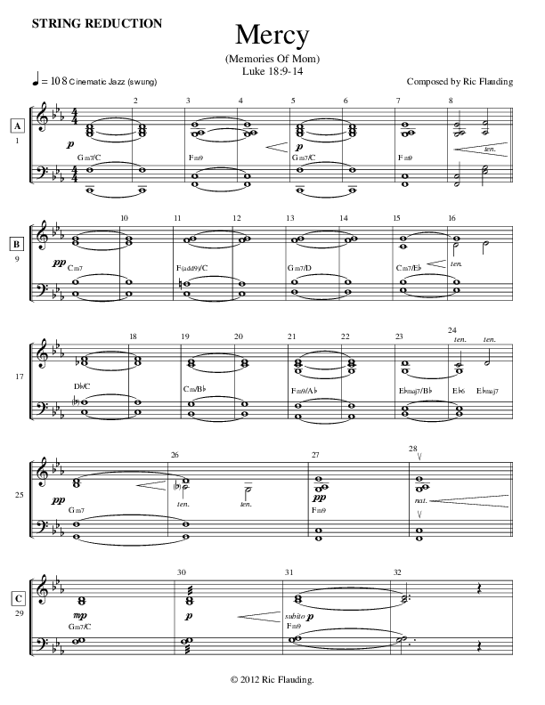 Mercy (Memories Of Mom) (Instrumental) Synth Strings (Ric Flauding)