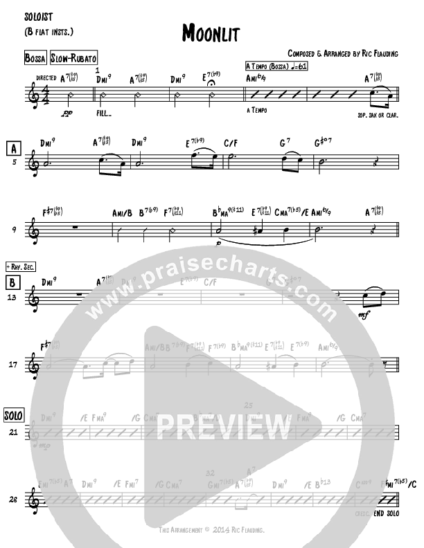 Moonlit (Instrumental) Choir Sheet (Ric Flauding)