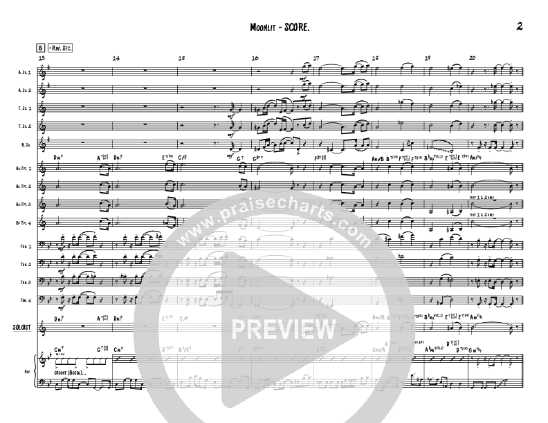 Moonlit (Instrumental) Conductor's Score (Ric Flauding)