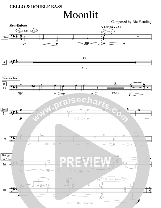 Moonlit (Instrumental) Cello/Bass (Ric Flauding)