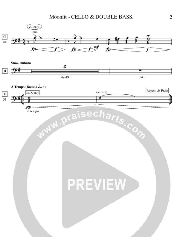 Moonlit (Instrumental) Cello/Bass (Ric Flauding)