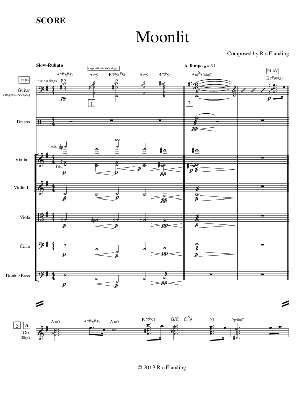 Moonlit (Instrumental) Conductor's Score (Ric Flauding)