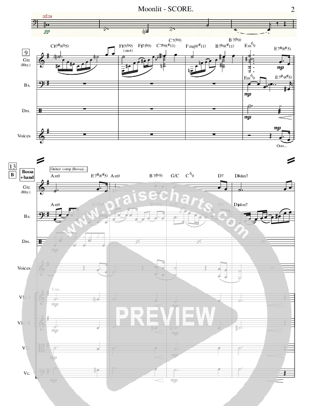 Moonlit (Instrumental) Conductor's Score (Ric Flauding)